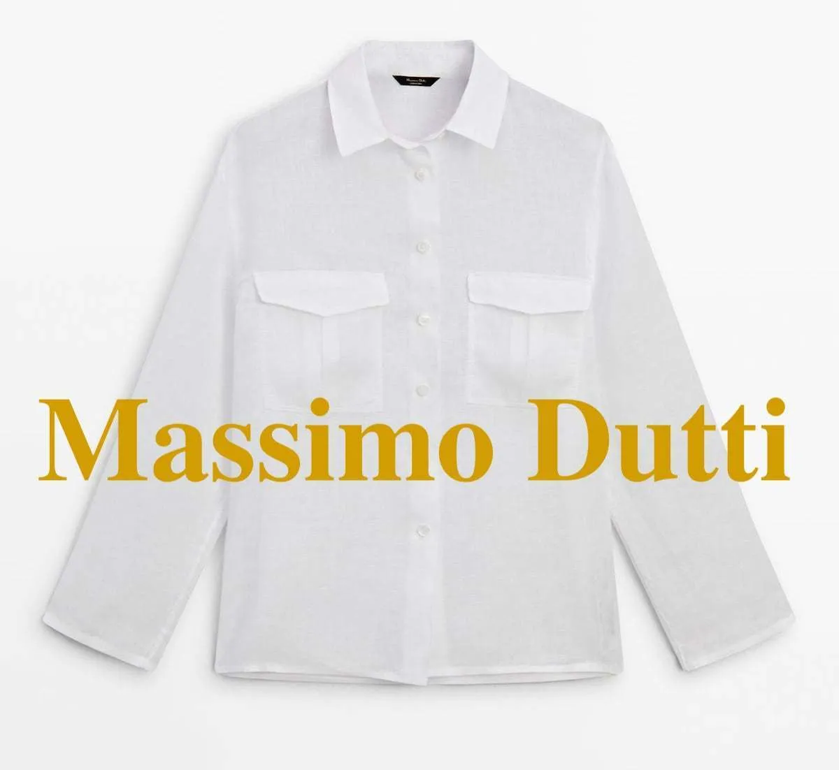 Massimo Dutti  |Casual Style Linen Long Sleeves Plain Office Style