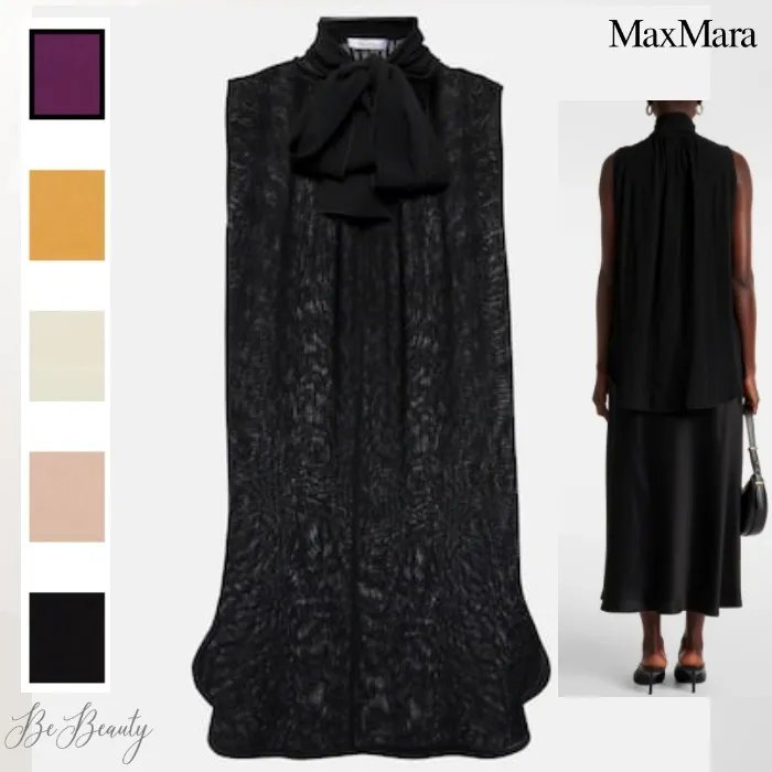 MaxMara  |Casual Style Silk Sleeveless Party Style Office Style