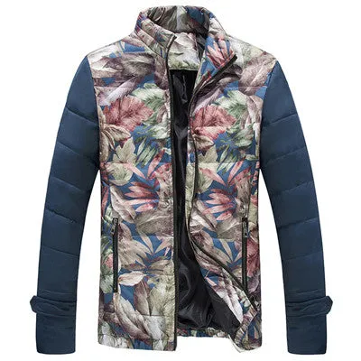 Men Thick Jackets Men Jackets Coats Slim Fits Flowers Men Outwears Plus Size Men's Coats Jacket SM6