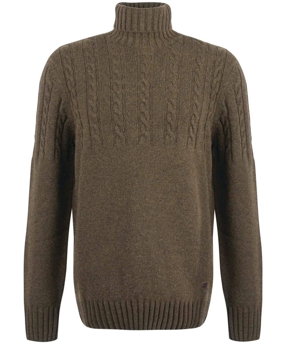 Men's Barbour Duffle Cable Rollneck Jumper