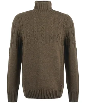 Men's Barbour Duffle Cable Rollneck Jumper