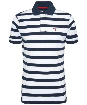 Men's Barbour Stripe Short Sleeve Sports Cotton Polo Shirt