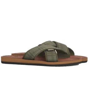 Men's Barbour Tartan Toeman Crossover Beach Sandal