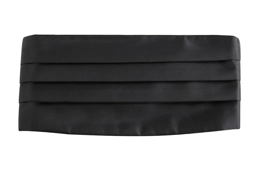 Mens Black Adjustable Cummerbund