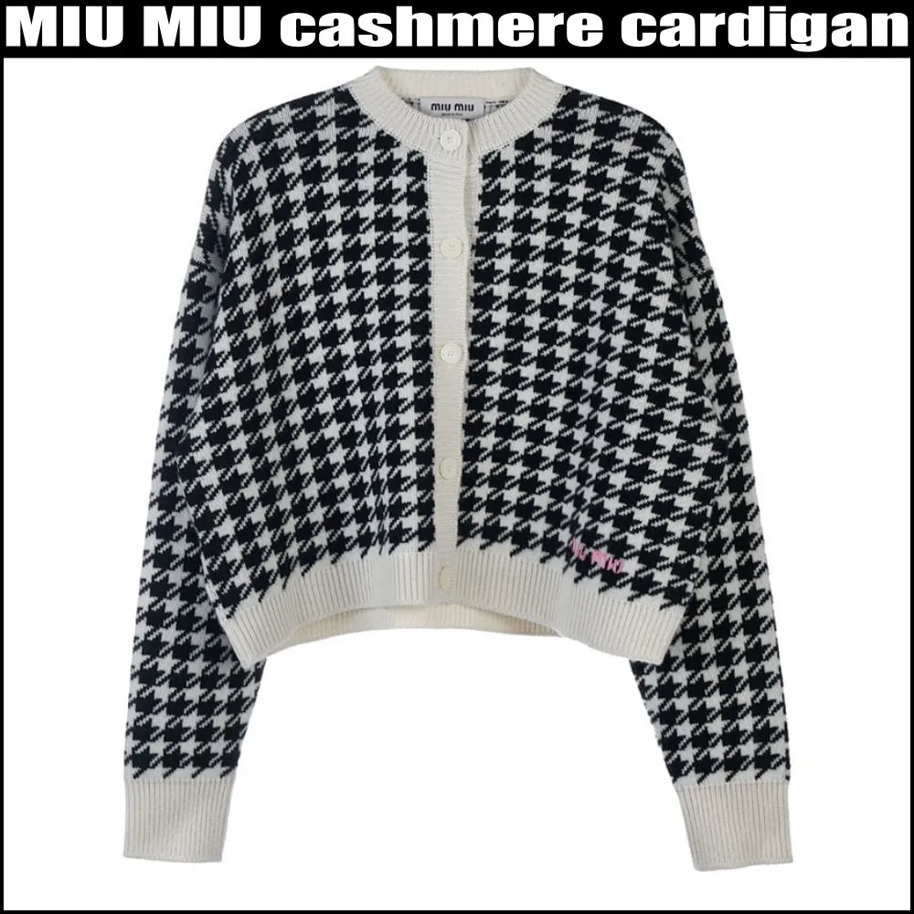 MiuMiu  |Casual Style Street Style Formal Style  Logo Cardigans