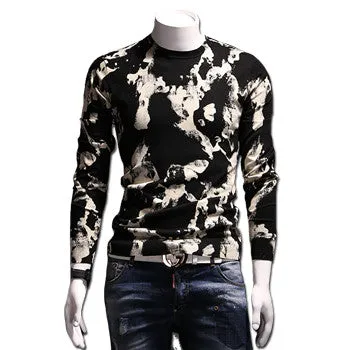 Model Wool Sweaters and Pullovers Menswear Hombre Men's Casual Slim Fit Long Sleeved O Neck Knitted Sweaters SM6