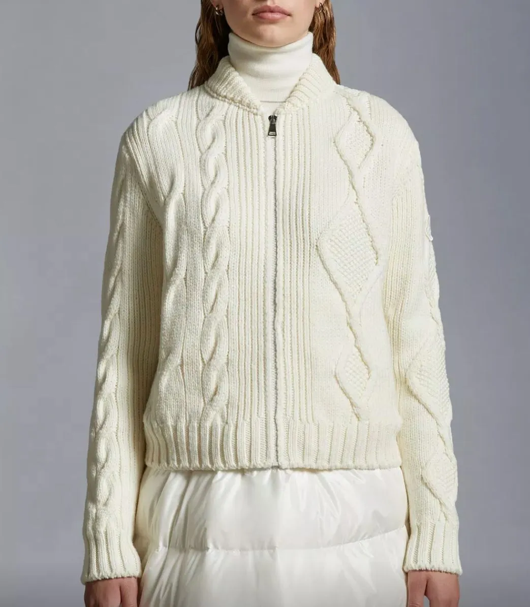 MONCLER  |Padded Wool Zip-Up Cardigan