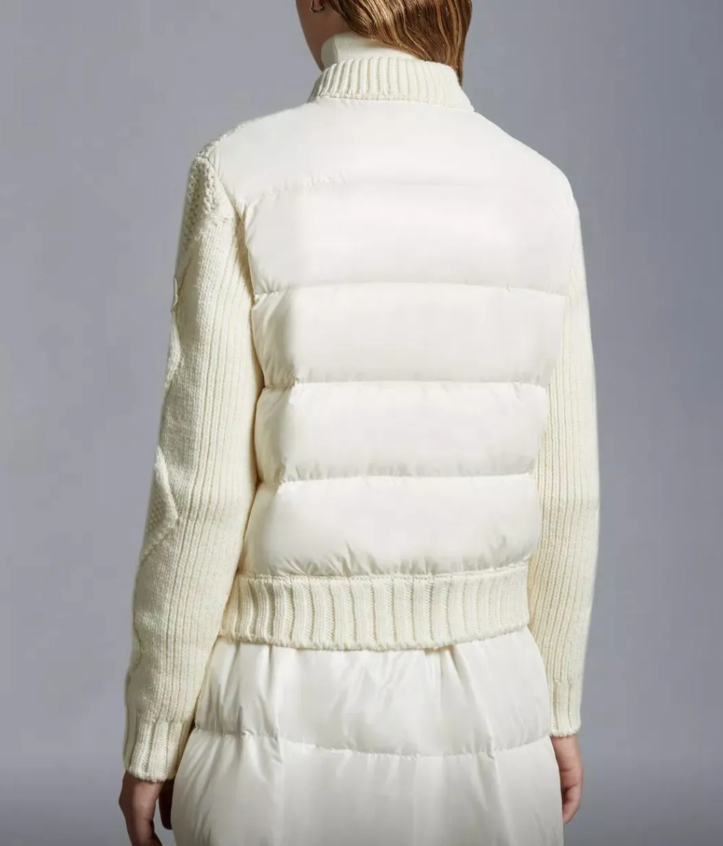 MONCLER  |Padded Wool Zip-Up Cardigan