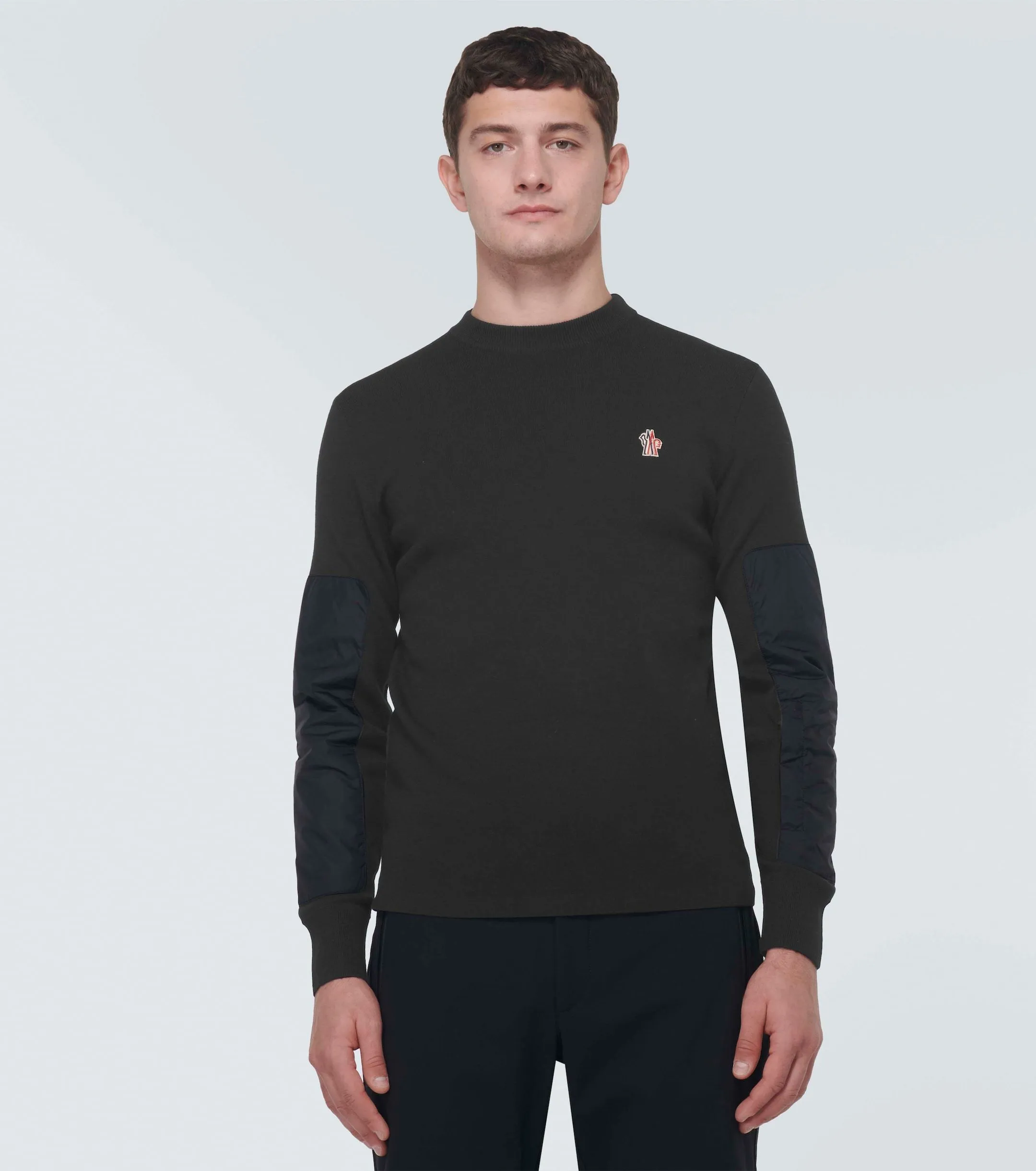 MONCLER  |Unisex Wool Blended Fabrics Street Style Long Sleeves Plain