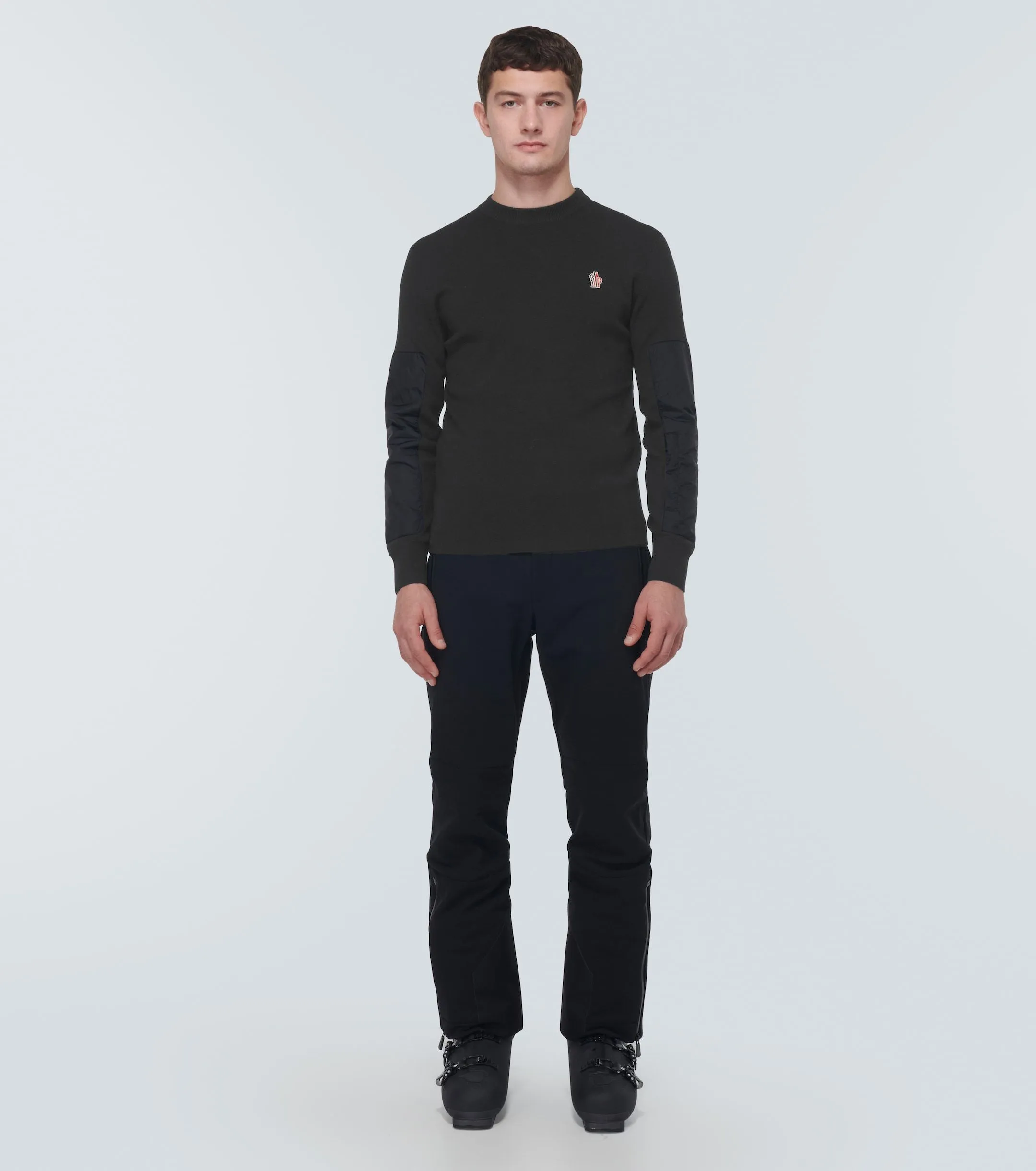 MONCLER  |Unisex Wool Blended Fabrics Street Style Long Sleeves Plain