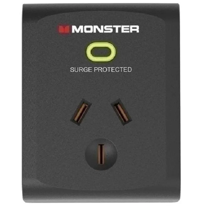 Monster Single Socket Surge Protector Black