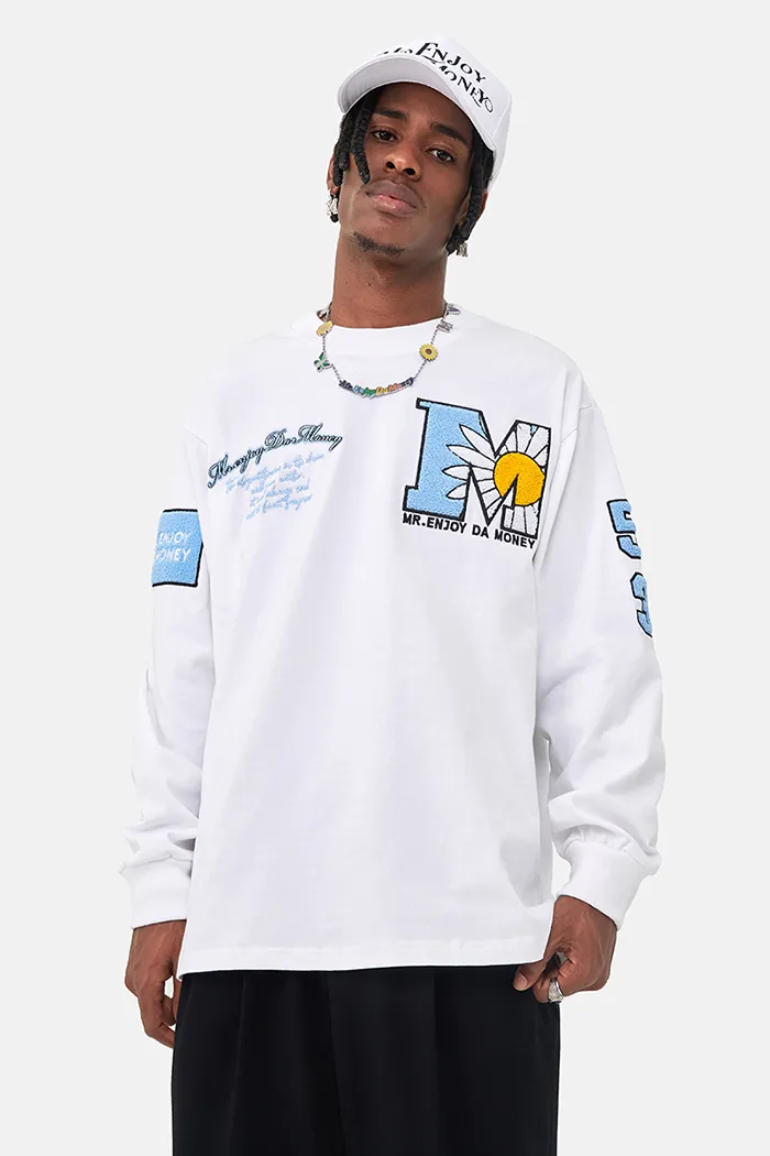 MR. ENJOY DA MONEY  |Crew Neck Unisex Blended Fabrics Street Style Long Sleeves