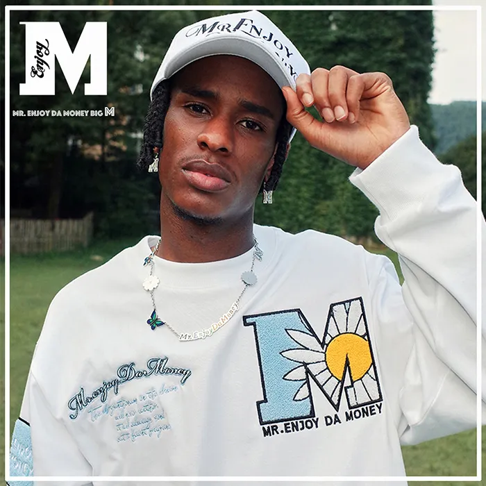 MR. ENJOY DA MONEY  |Crew Neck Unisex Blended Fabrics Street Style Long Sleeves