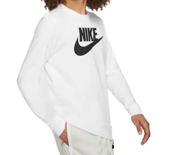 Nike  |Crew Neck Pullovers Street Style Bi-color Long Sleeves Plain