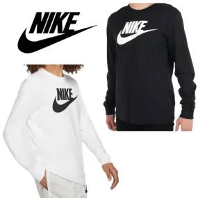 Nike  |Crew Neck Pullovers Street Style Bi-color Long Sleeves Plain