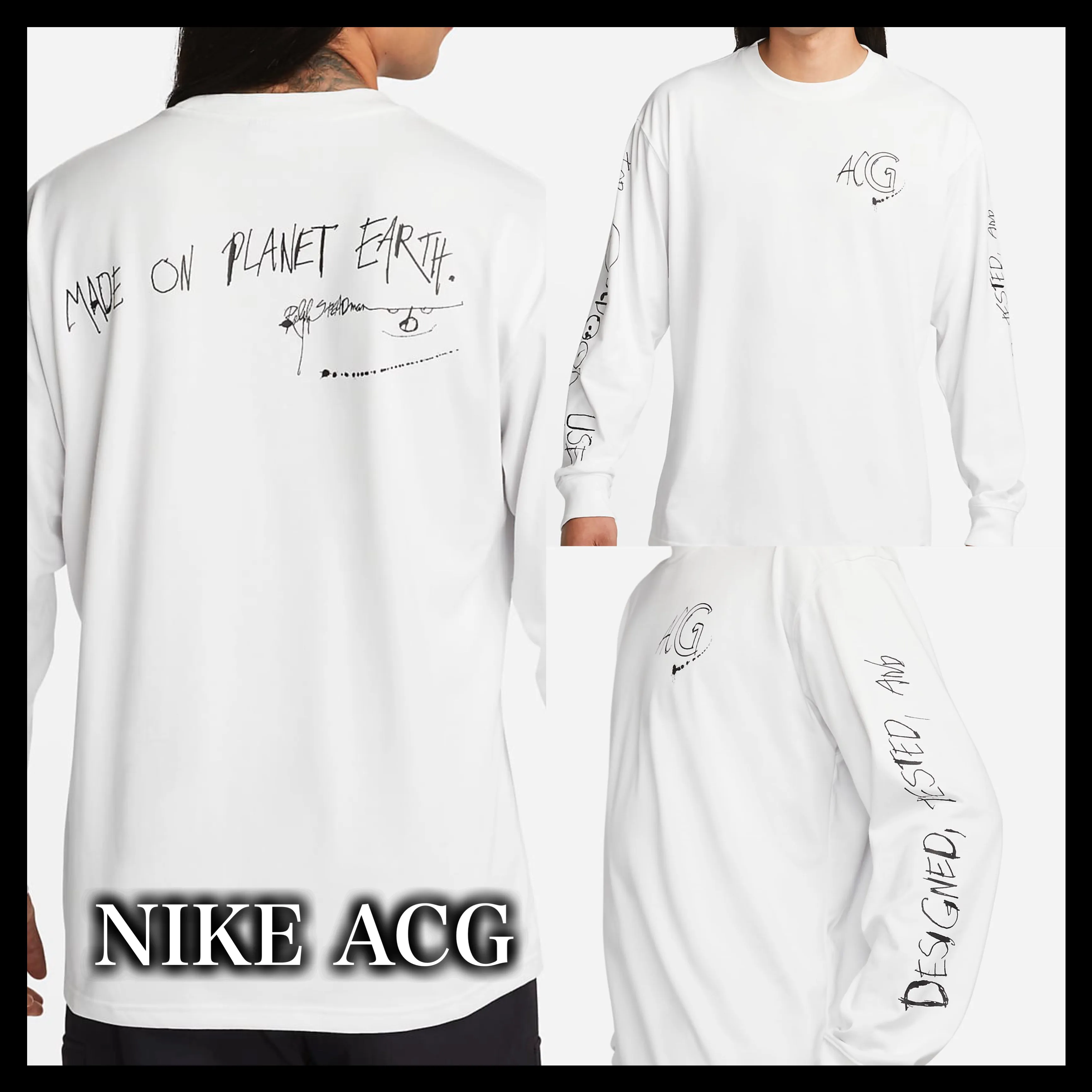 Nike  |Heart Unisex Street Style U-Neck Long Sleeves Plain Cotton