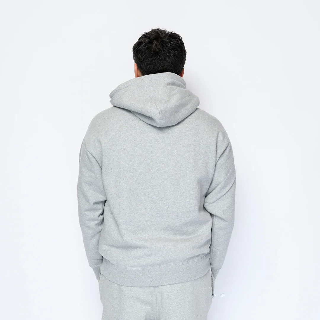 Nike - Solo Swoosh Hoodie (Dark Grey Heather/White)