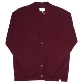 Norse Projects - Adam Lambswool Cardigan - Burgundy