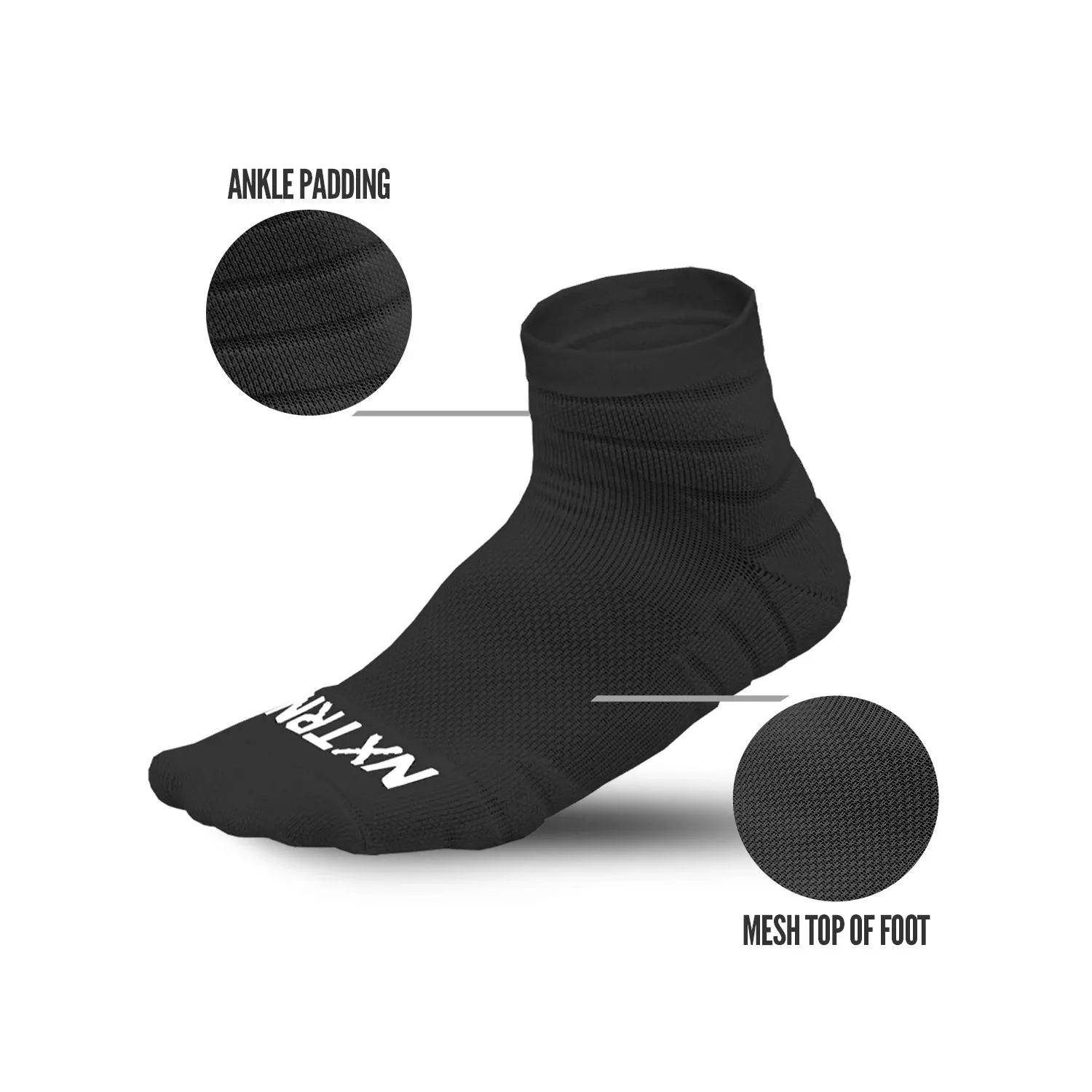 NXTRND Quarter Socks Black 3-Pairs