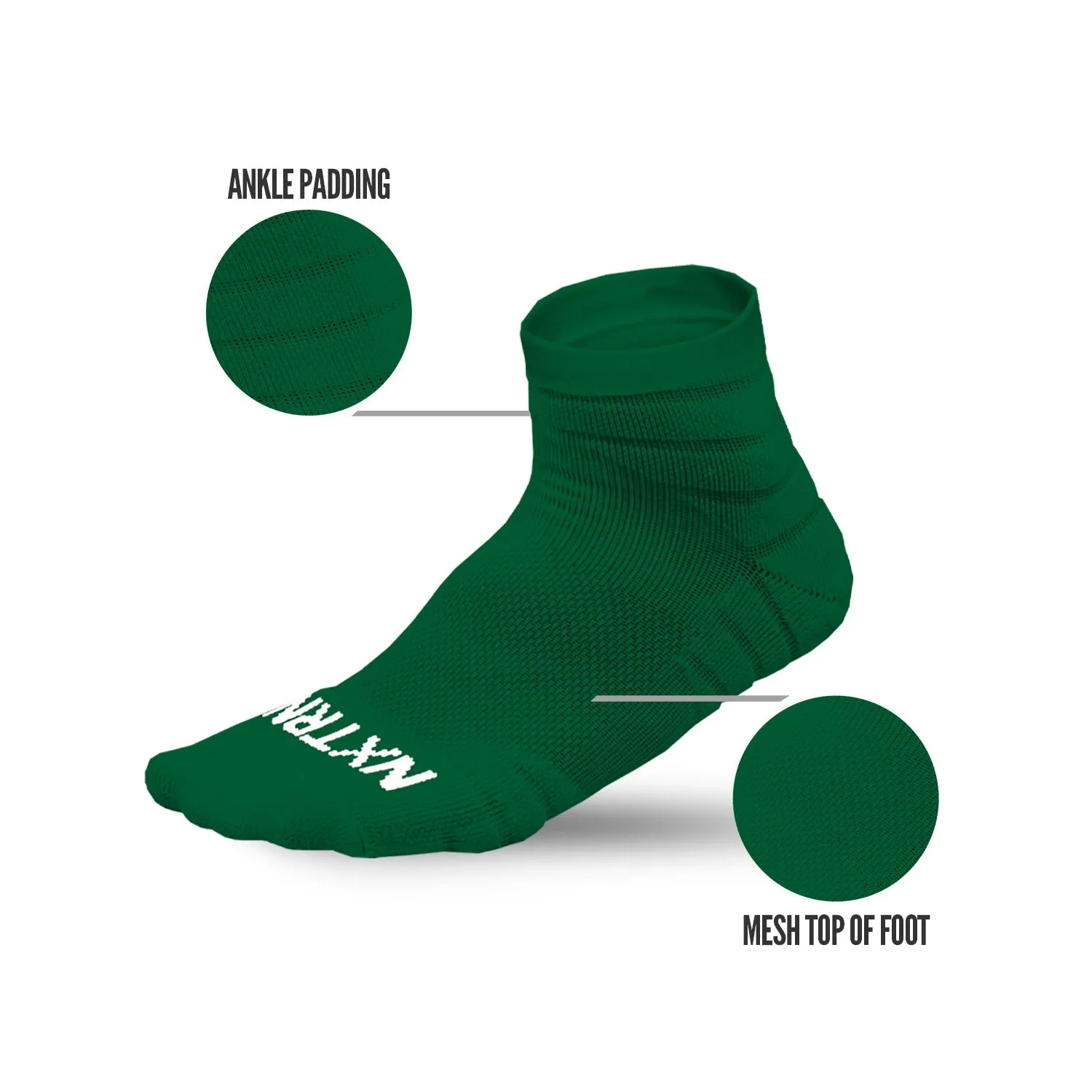 NXTRND Quarter Socks Green 3-Pairs