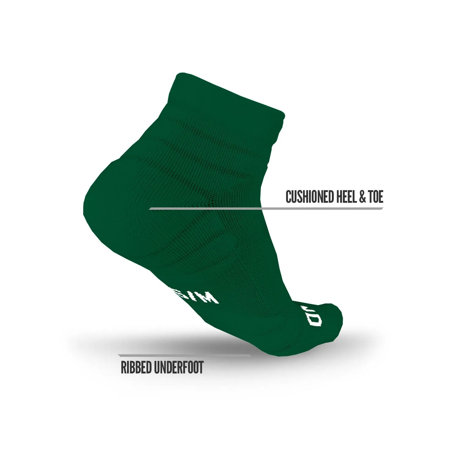 NXTRND Quarter Socks Green 3-Pairs