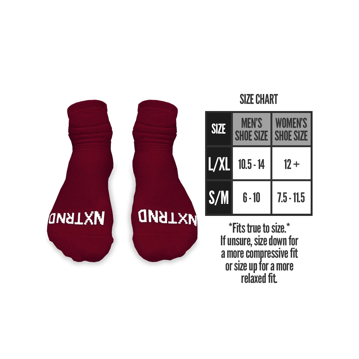 NXTRND Quarter Socks Maroon 3-Pairs