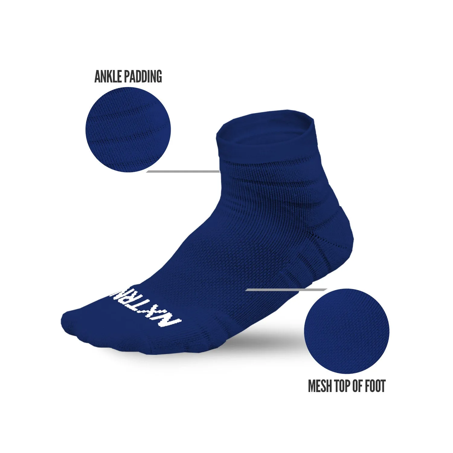 NXTRND Quarter Socks Navy Blue 3-Pairs