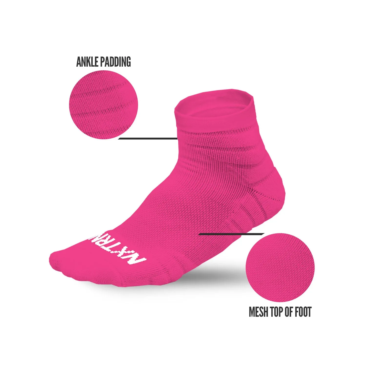 NXTRND Quarter Socks Pink 3-Pairs