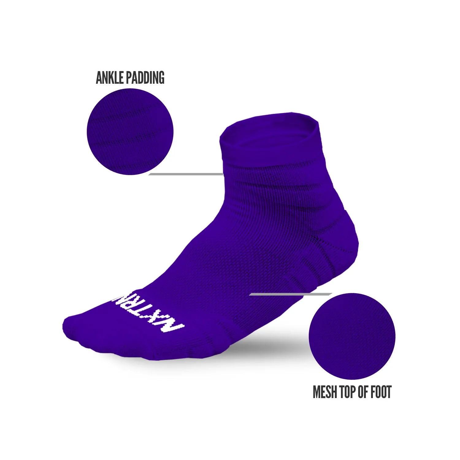 NXTRND Quarter Socks Purple 3-Pairs