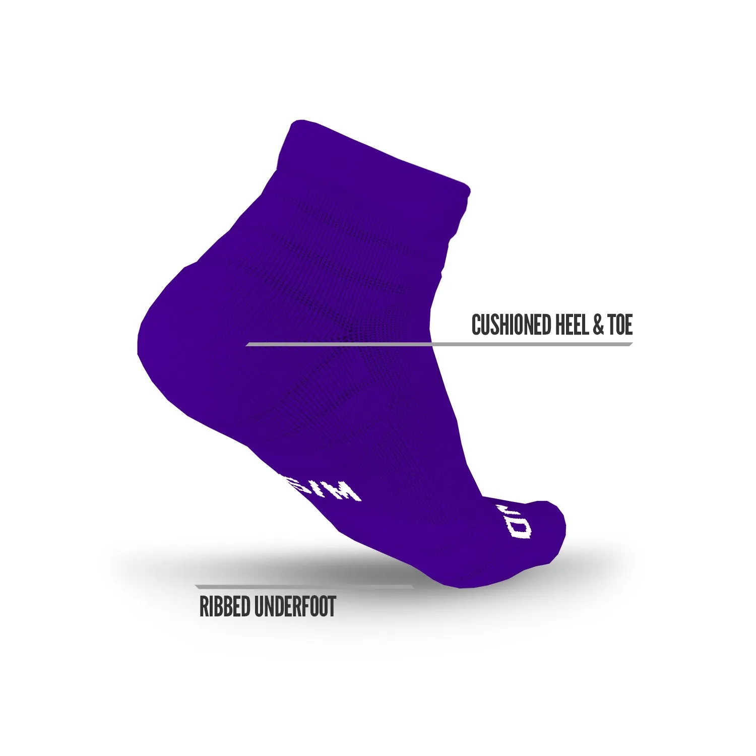 NXTRND Quarter Socks Purple 3-Pairs