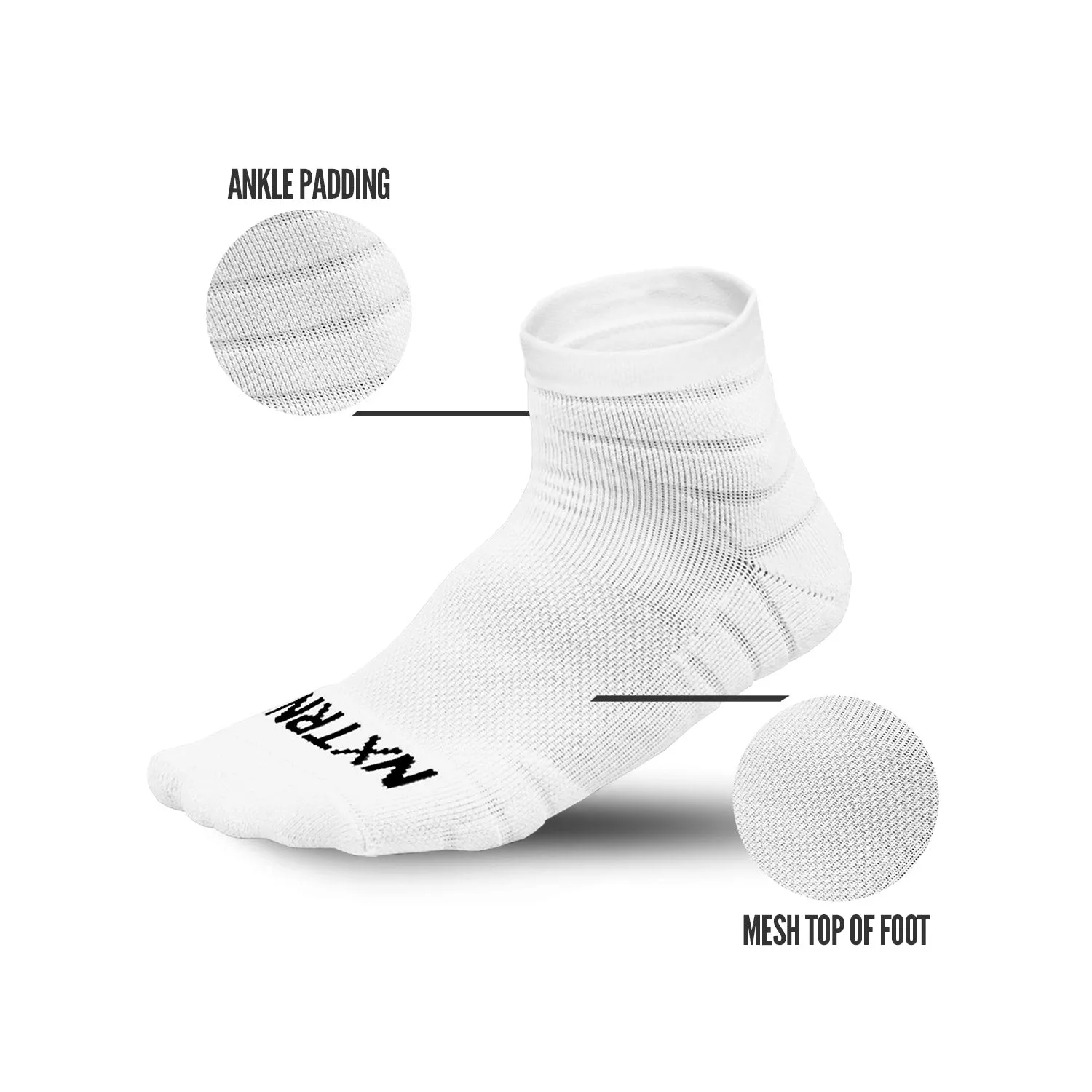 NXTRND Quarter Socks White 3-Pairs