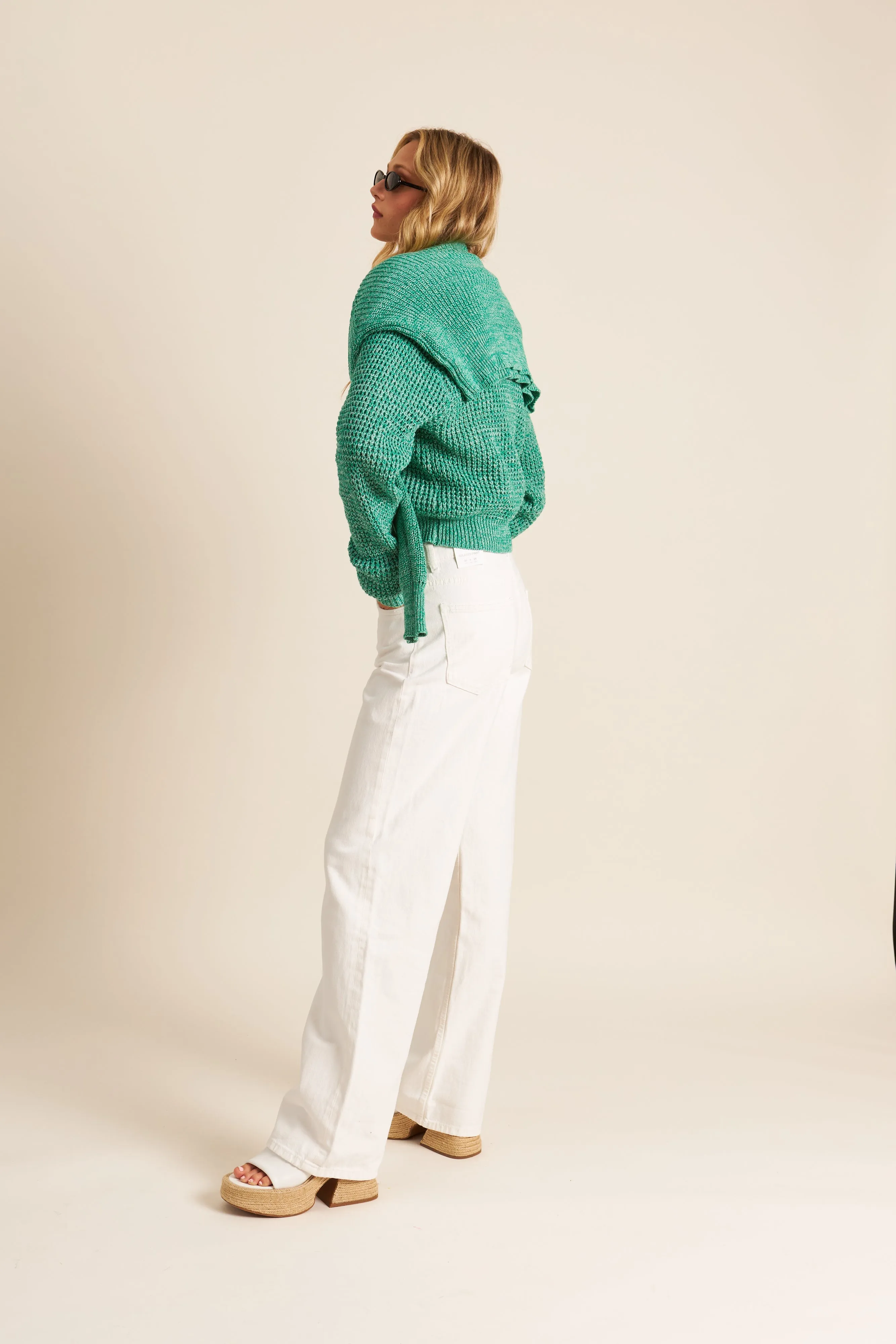 OLLIE WAFFLE KNIT CARDI