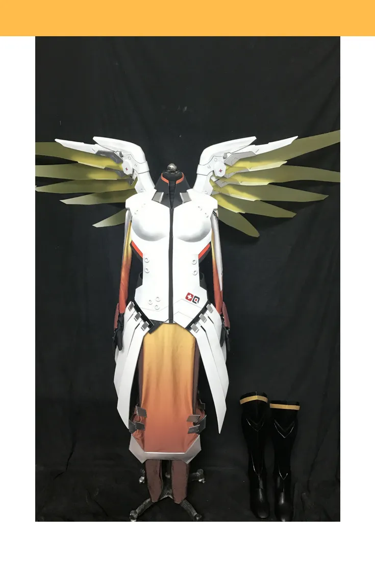 Overwatch Mercy Classic Skin LED Cosplay Costume