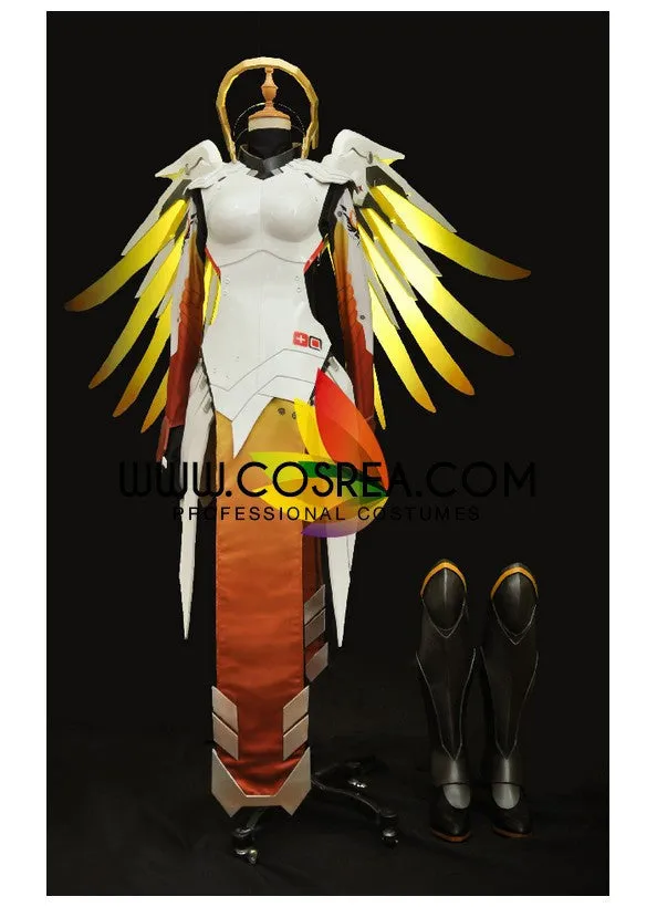 Overwatch Mercy Classic Skin LED Cosplay Costume