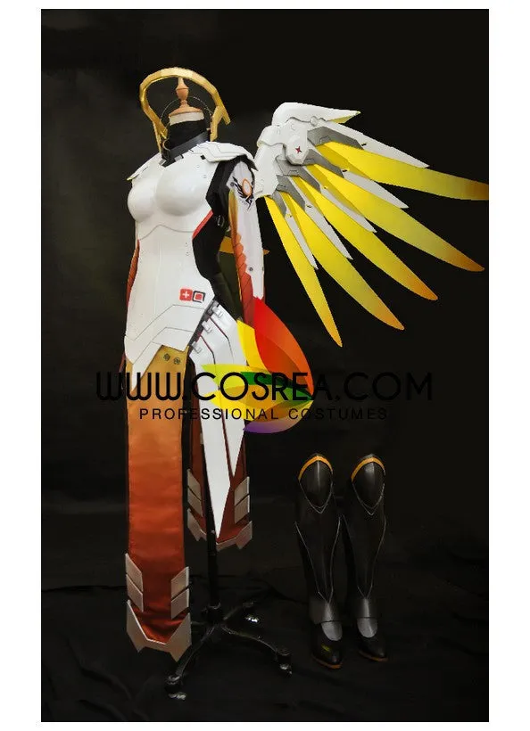 Overwatch Mercy Classic Skin LED Cosplay Costume