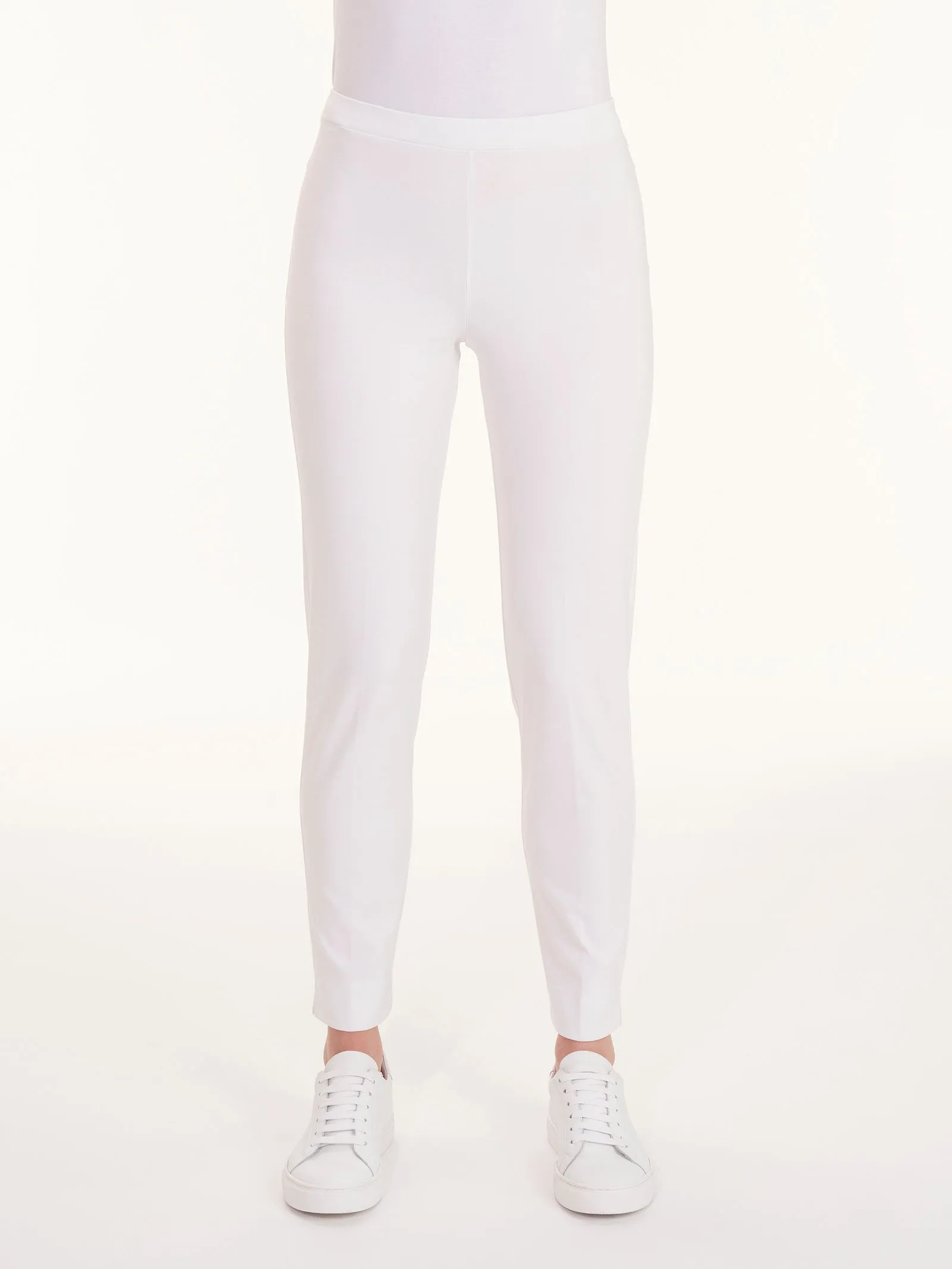 Pantalone a sigaretta in Compact Light  - Bianco