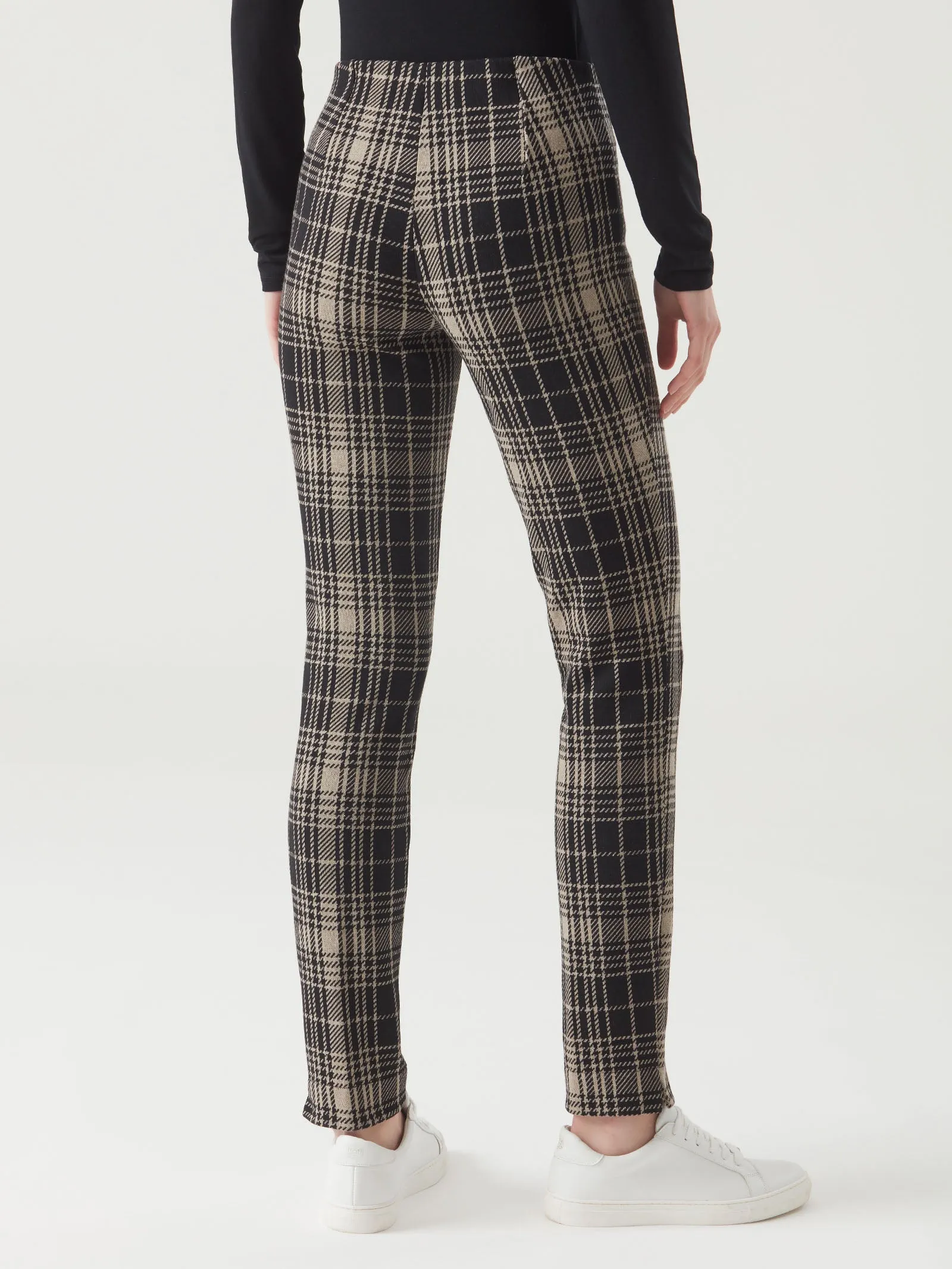 Pantalone a sigaretta in Eco Jacquard tartan