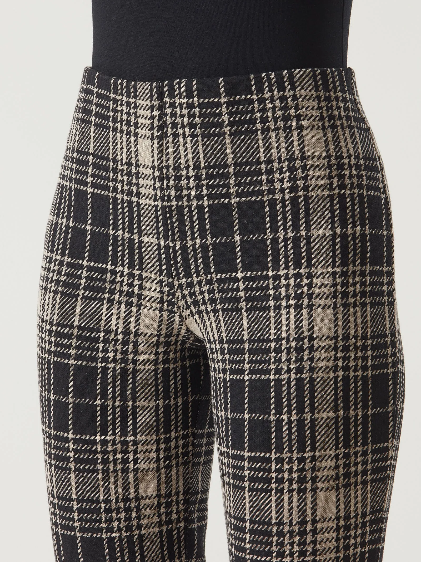 Pantalone a sigaretta in Eco Jacquard tartan