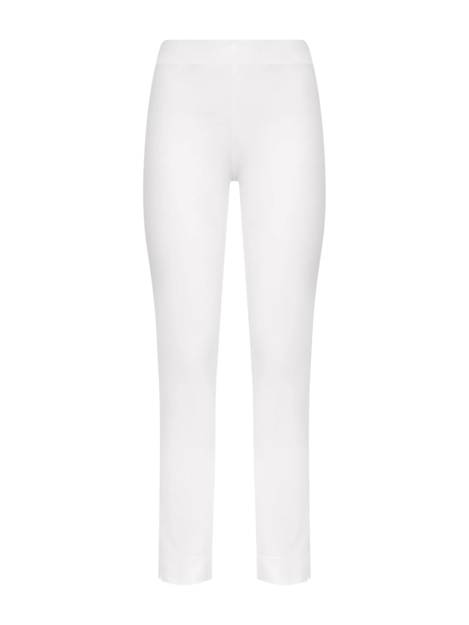 Pantalone a sigaretta in maglia denim - Bianco