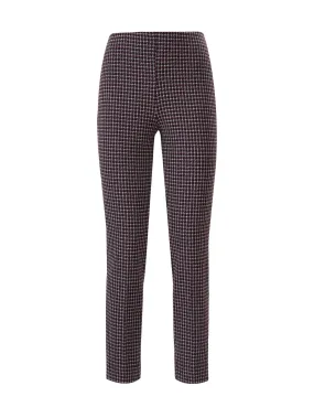 Pantalone a sigaretta in tessuto Eco Jacquard Pied de Poule