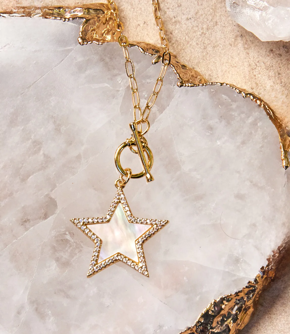 Pavé Star Toggle Necklace