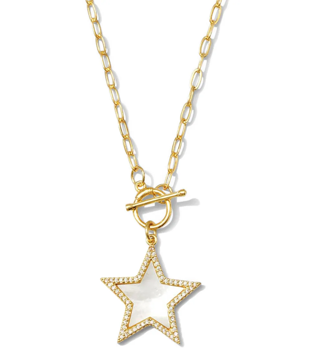 Pavé Star Toggle Necklace