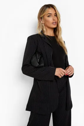 Pinstripe Oversized Tailored Blazer