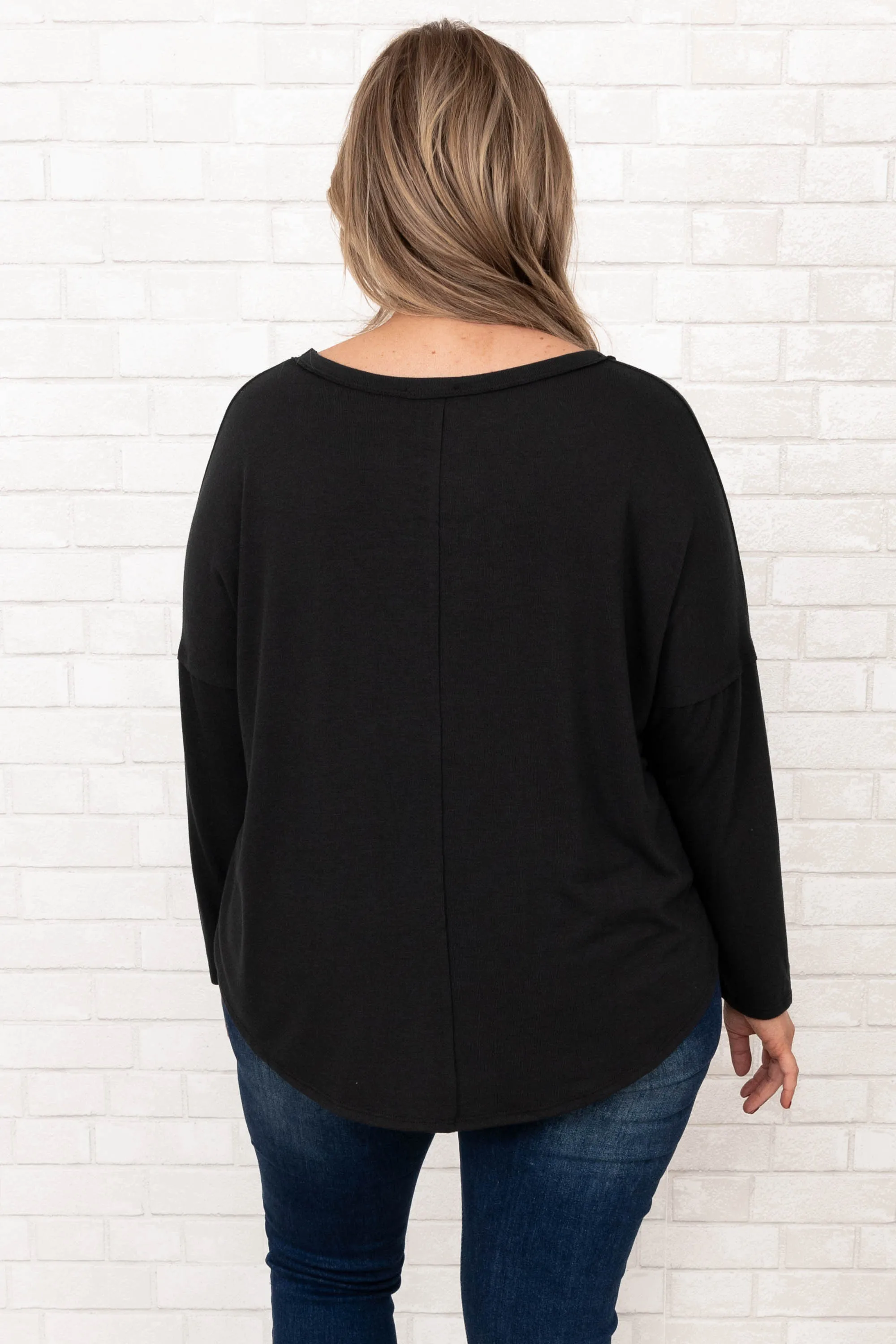 Plain As Day Top, Black