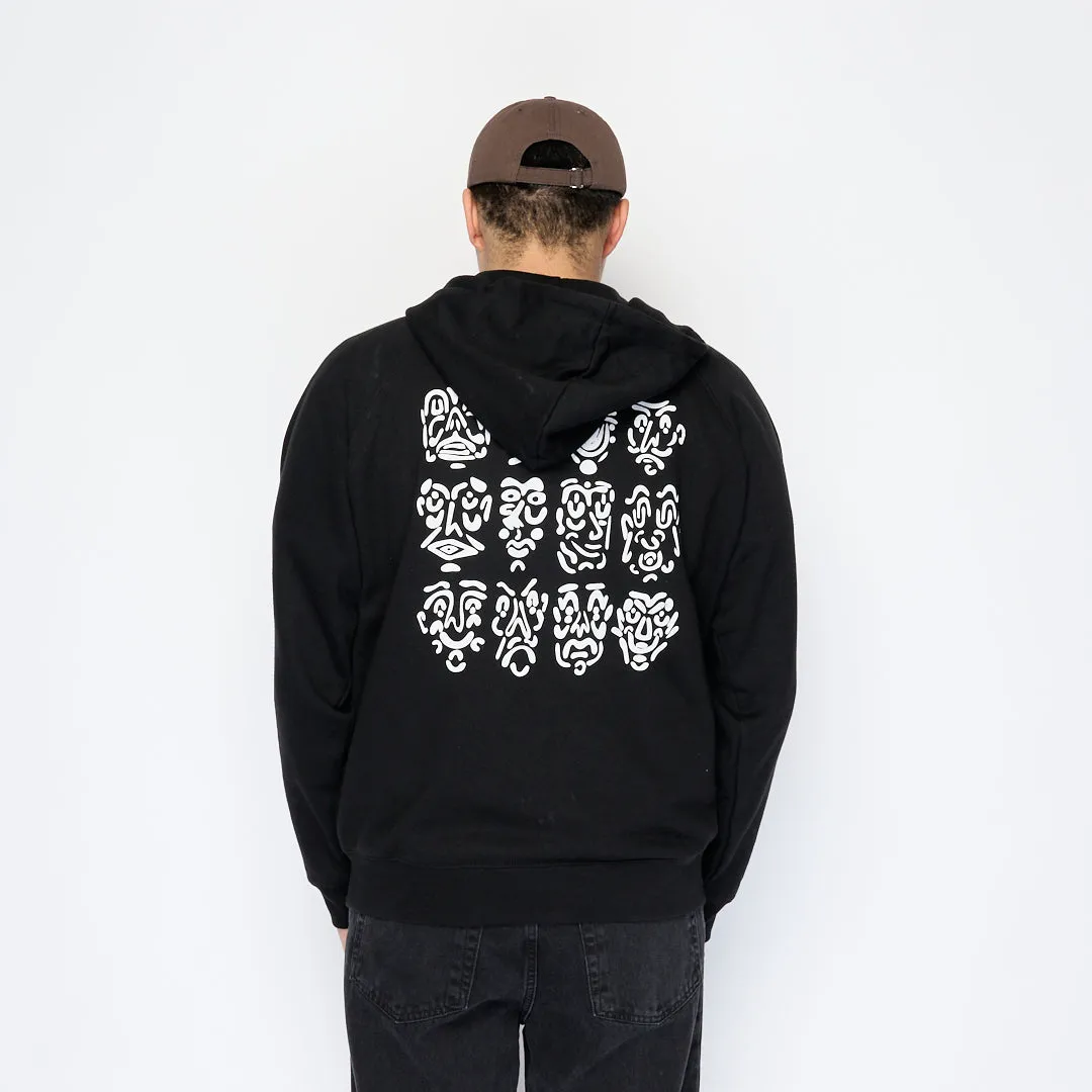 Polar Skate Co -  12 Faces Default Zip Hoodie (Black)