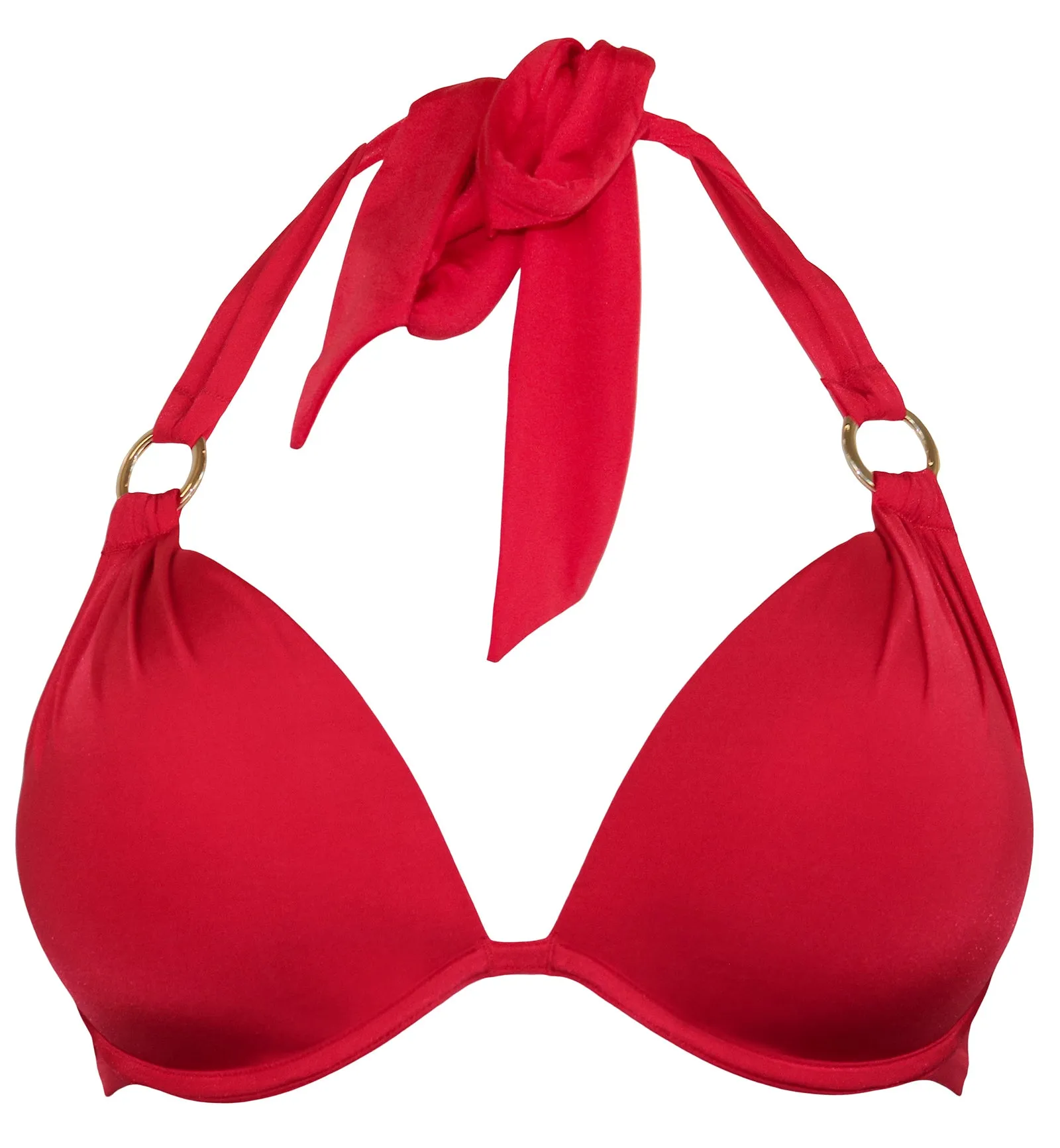 Pour Moi Samoa Boost Halter Padded Underwire Swim Top (20910) - Red