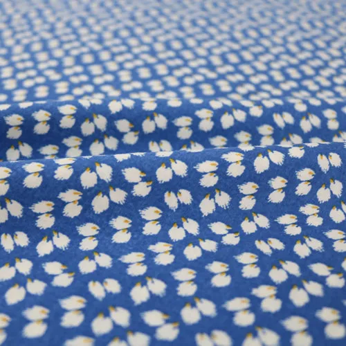 Printed Spun Viscose Petra in Royal Blue