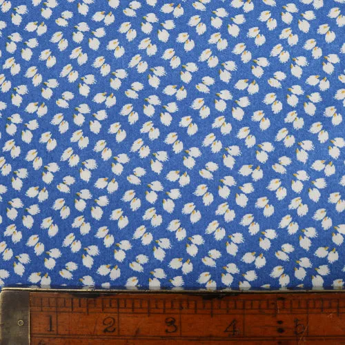 Printed Spun Viscose Petra in Royal Blue