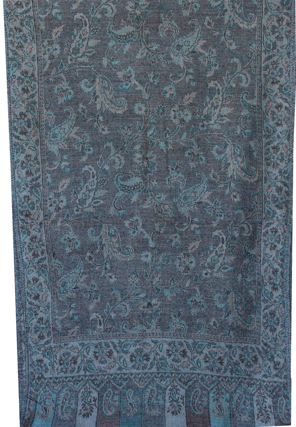 Pure Wool Paisley Shawl Scarves Womens Indian Clothing (80 x 28 inches)