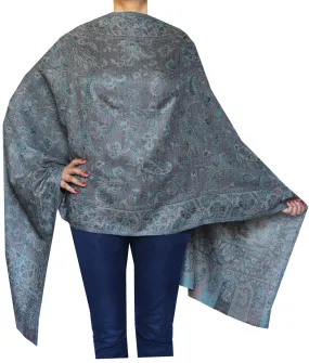 Pure Wool Paisley Shawl Scarves Womens Indian Clothing (80 x 28 inches)